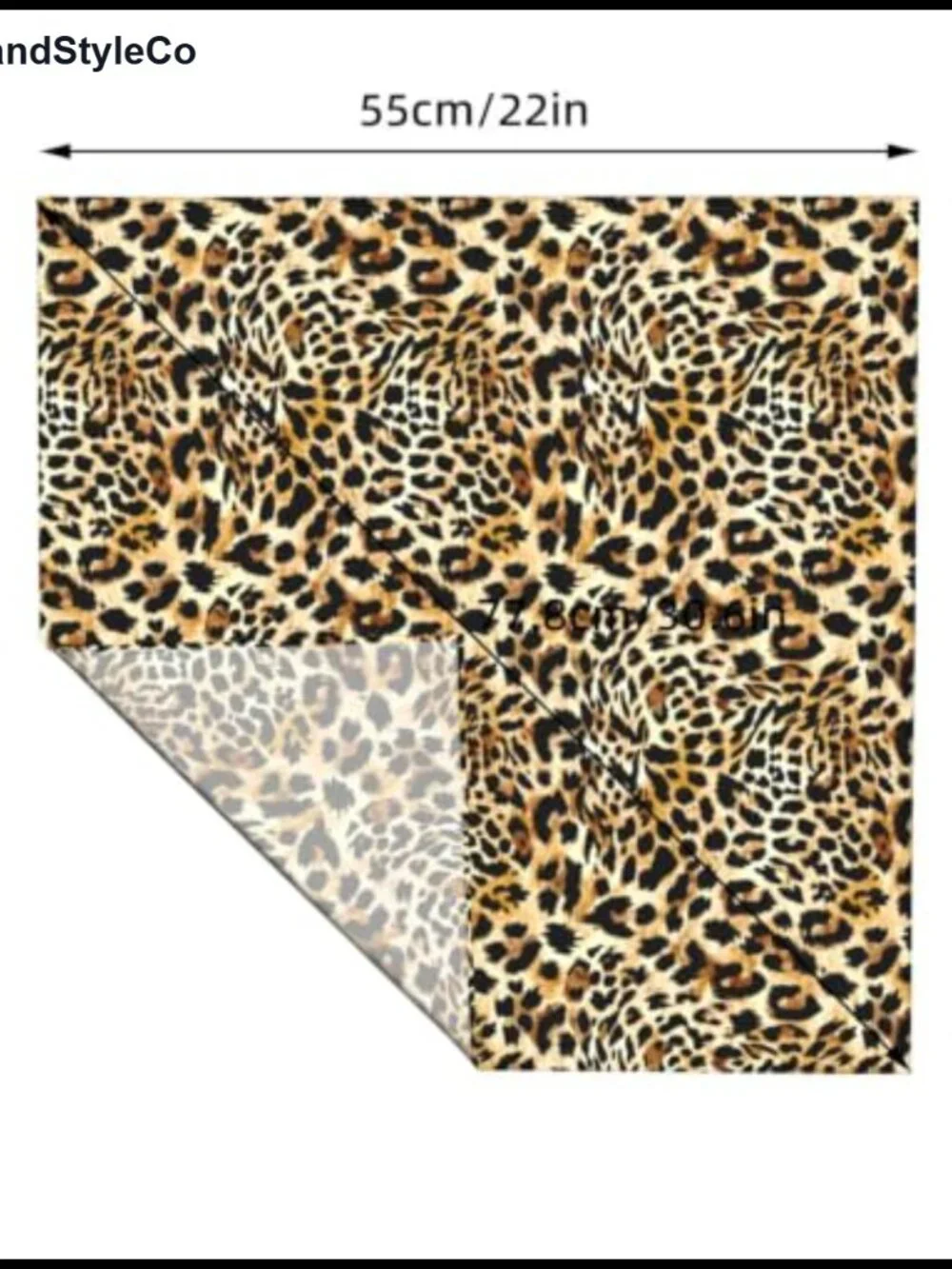 Satin Square Scarf Printed Head Scarf Multi-Purpose Bandana 22x22
